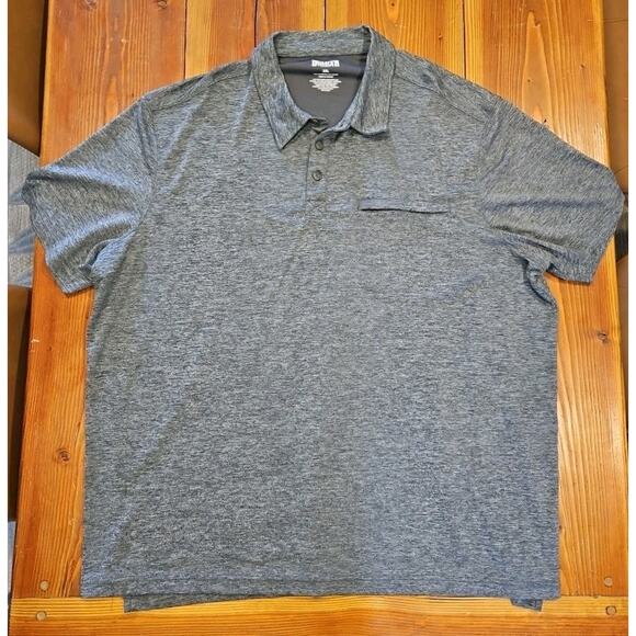 Duluth Trading Mens Polo Shirt Short Sleeve Size 3XL Solid Gray Nylon Blend - Picture 1 of 5
